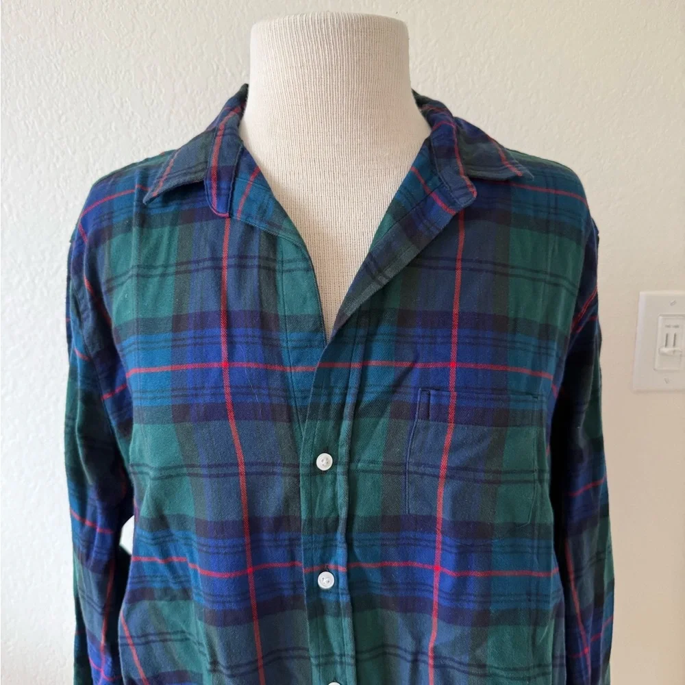 Frank & Eileen Plaid Button-Down Flannel Shirt - Green Blue Red XL Lightweight - Picture 5 of 12